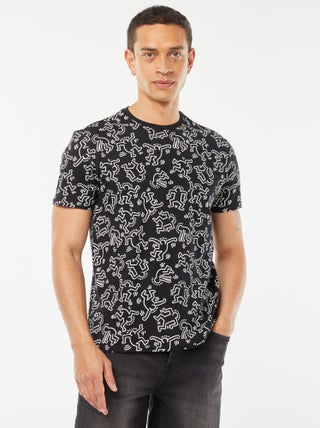 Camiseta de manga corta con estampado 'Keith Haring'