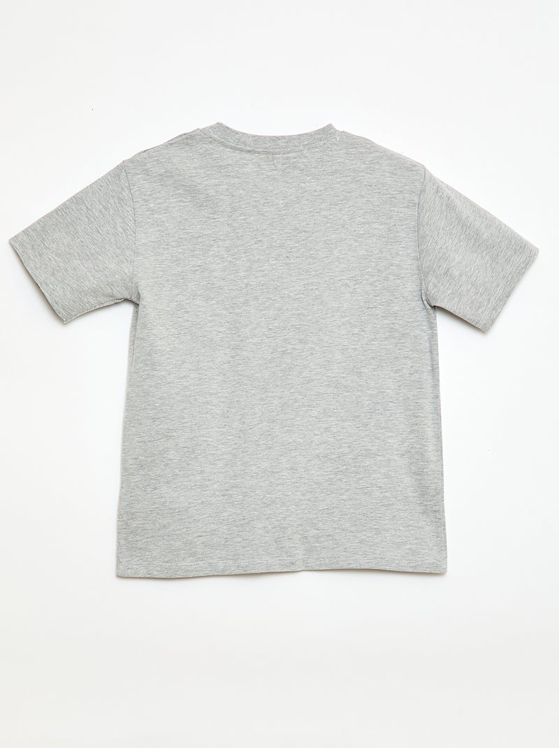 Camiseta de manga corta con estampado 'Luffy - One Piece' Gris - Kiabi
