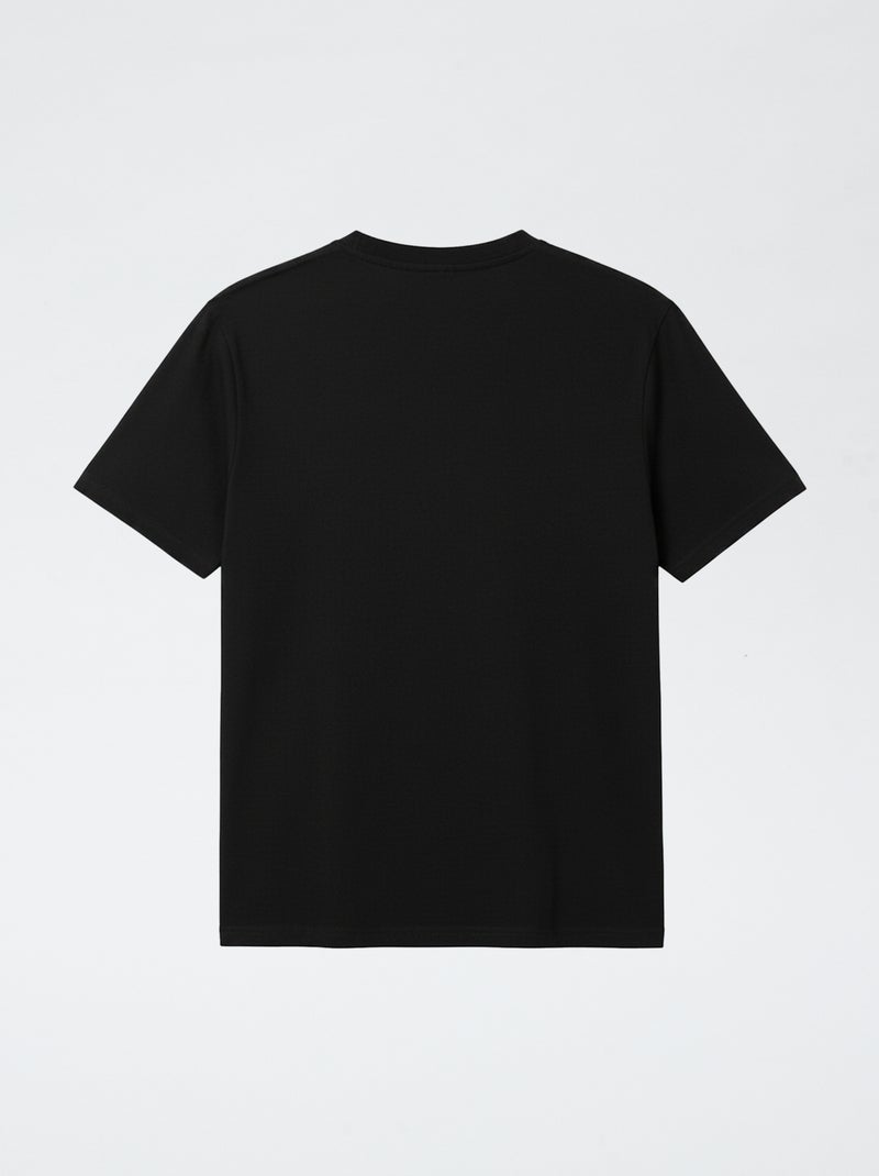 Camiseta de manga corta con estampado Negro - Kiabi