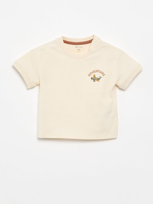 Camiseta de manga corta con estampado original - Kiabi