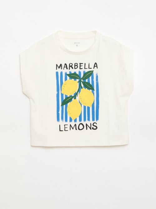 Camiseta de manga corta con estampado original - Kiabi