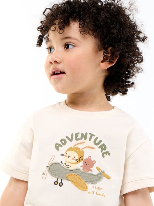 Camiseta de manga corta con estampado original - Kiabi