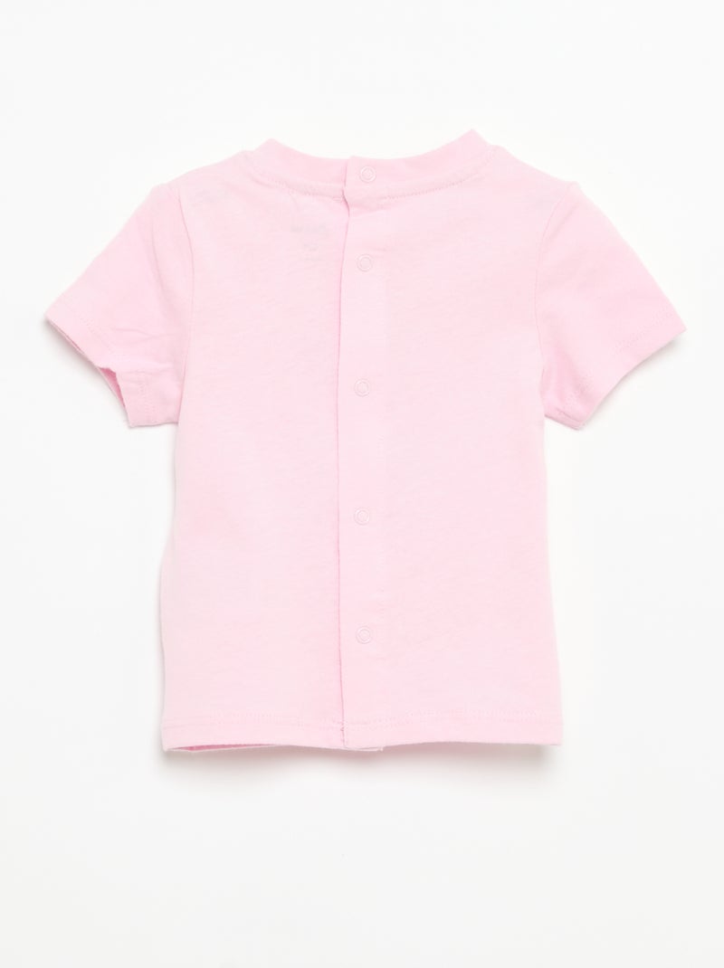 Camiseta de manga corta con estampado Rosa - Kiabi