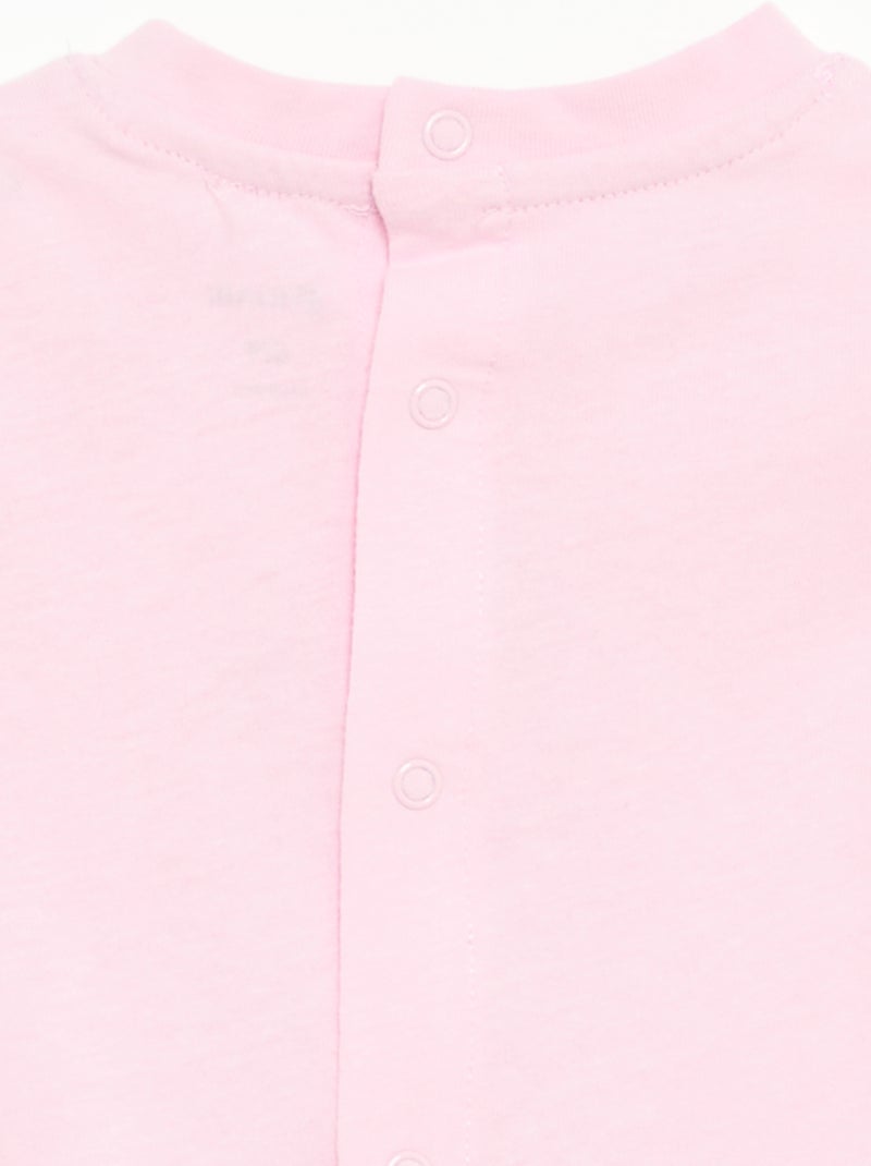 Camiseta de manga corta con estampado Rosa - Kiabi