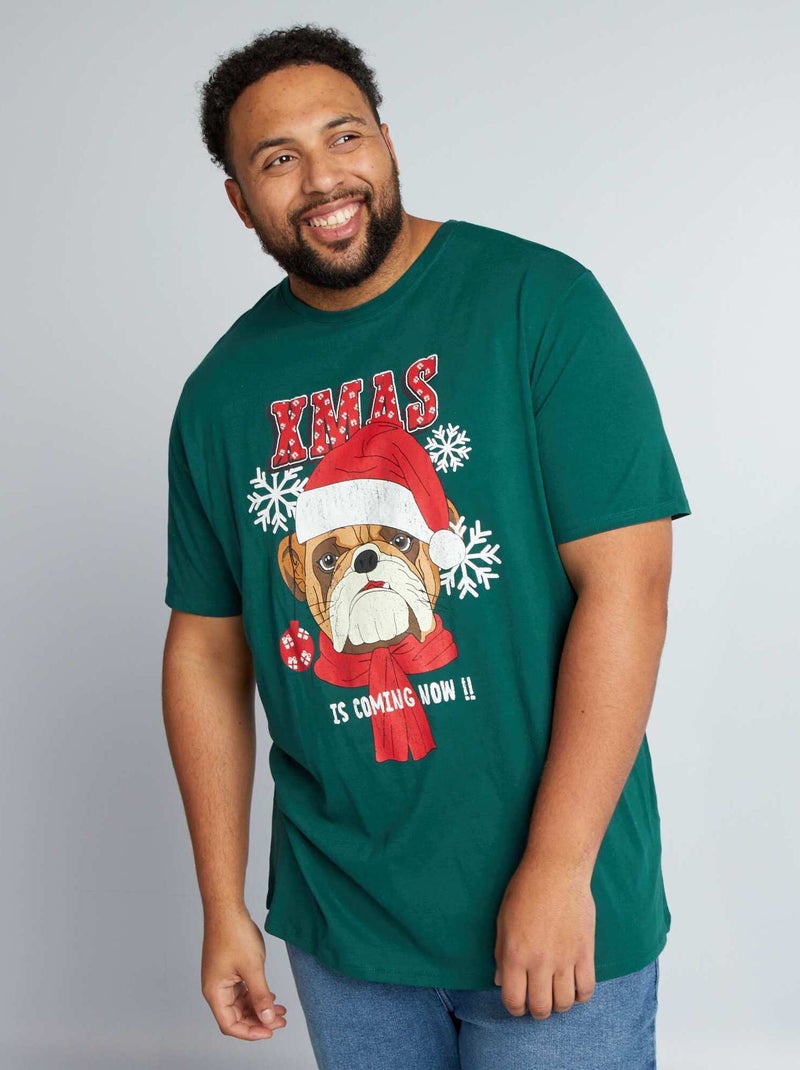 Camiseta de manga corta con estampado VERDE - Kiabi