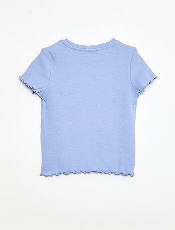 Camiseta de manga corta con forma calada