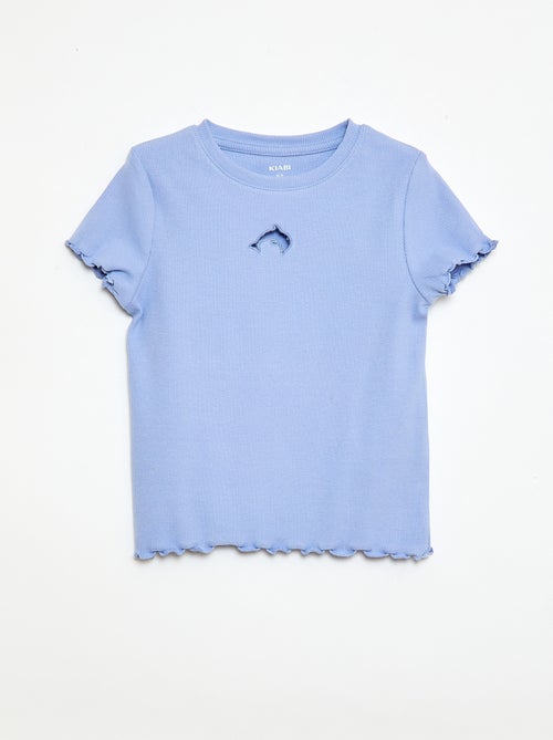 Camiseta de manga corta con forma calada - Kiabi