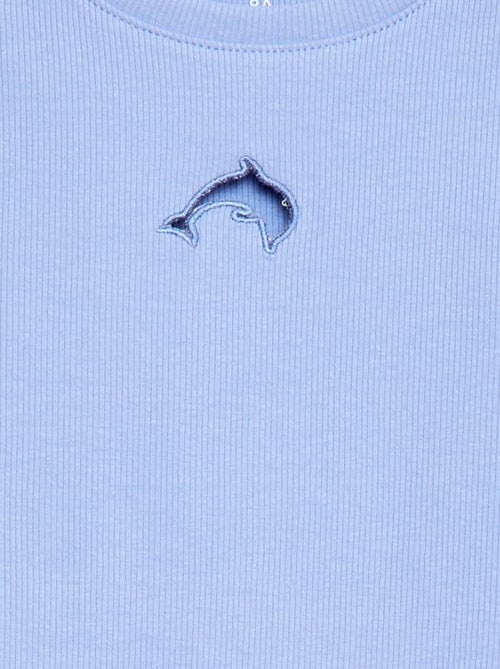 Camiseta de manga corta con forma calada - Kiabi