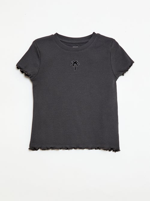 Camiseta de manga corta con forma calada - Kiabi