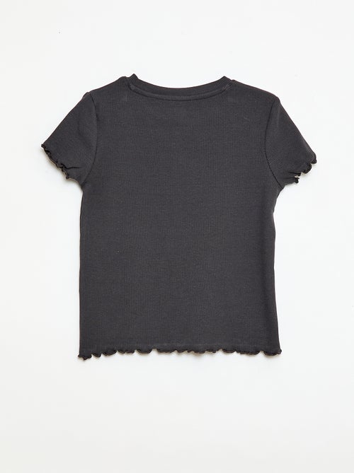 Camiseta de manga corta con forma calada - Kiabi