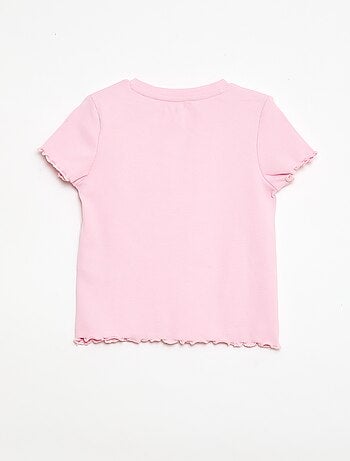 Camiseta de manga corta con forma calada