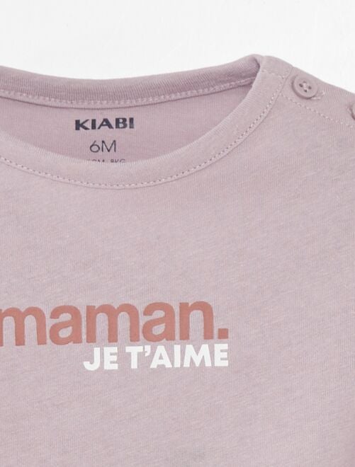 Camiseta de manga corta con inscripción - Kiabi