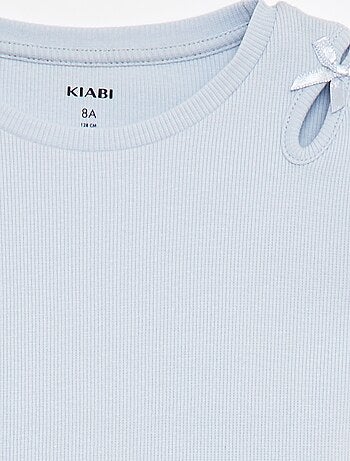 Camiseta de manga corta con lazos decorativos