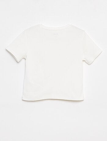 Camiseta de manga corta con lazos decorativos