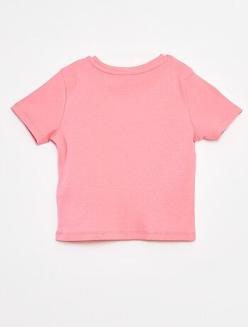 Camiseta de manga corta con lazos decorativos
