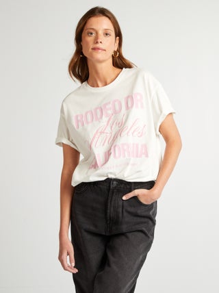 Camiseta de manga corta con mensaje