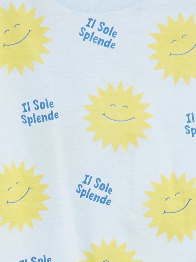 Camiseta de manga corta con motivo AZUL - Kiabi