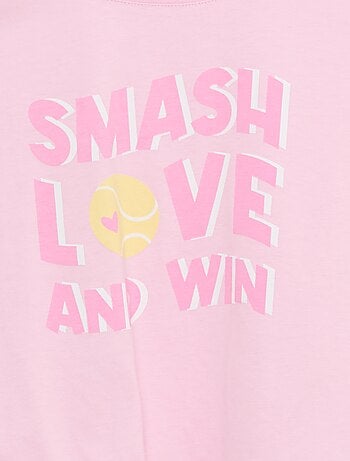 Camiseta de manga corta con nudo en la base