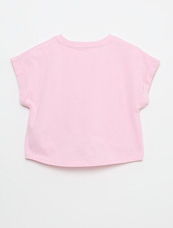 Camiseta de manga corta con nudo en la base