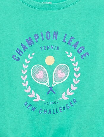 Camiseta de manga corta con nudo en la base