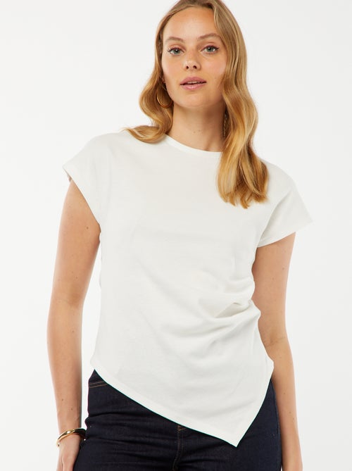 Camiseta de manga corta con pinzas de fantasía - Kiabi