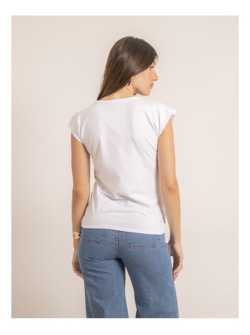 Camiseta de manga corta con strass FANIA - Kiabi