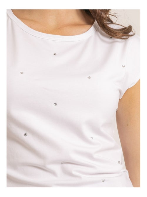 Camiseta de manga corta con strass FANIA - Kiabi