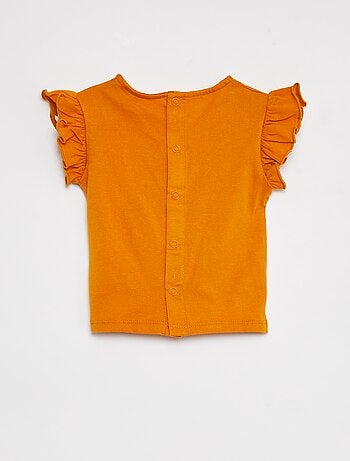 Camiseta de manga corta con volantes
