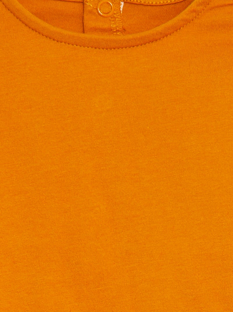 Camiseta de manga corta con volantes AMARILLO - Kiabi
