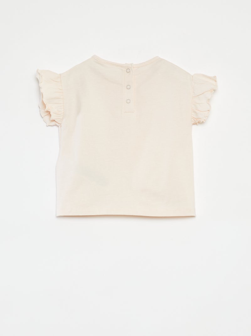 Camiseta de manga corta con volantes 'Bluey' ROSA - Kiabi