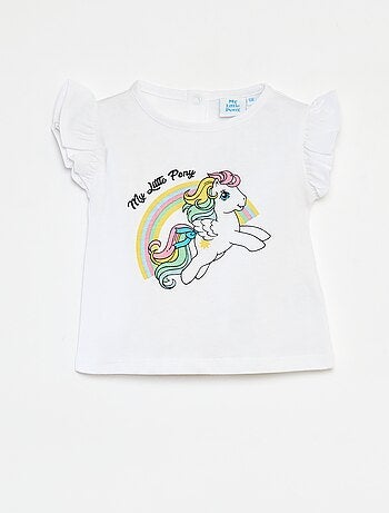 Camiseta de manga corta con volantes 'Mi pequeño pony'