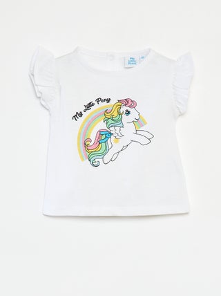 Camiseta de manga corta con volantes 'Mi pequeño pony'