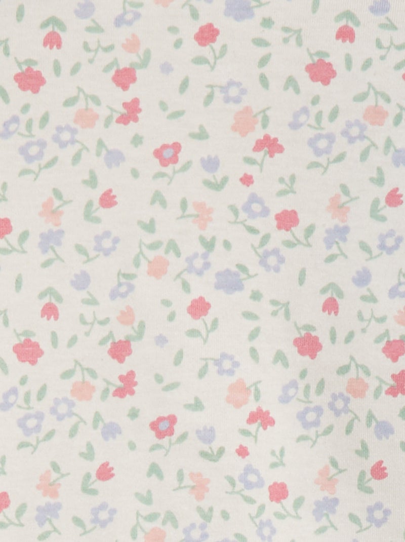 Camiseta de manga corta con volantes ROSA - Kiabi