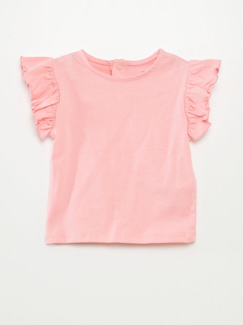 Camiseta de manga corta con volantes - Kiabi