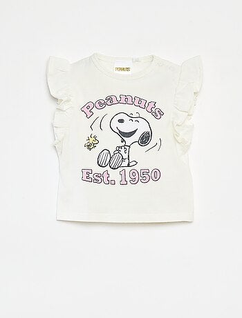 Camiseta de manga corta con volantes 'Snoopy'