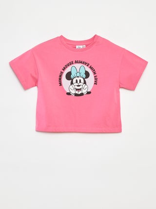 Camiseta de manga corta cropped 'Minnie' 'Disney'