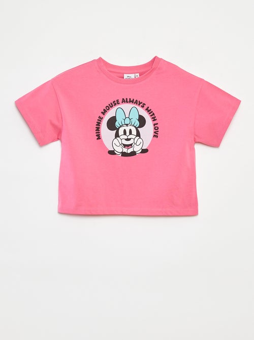 Camiseta de manga corta cropped 'Minnie' 'Disney' - Kiabi