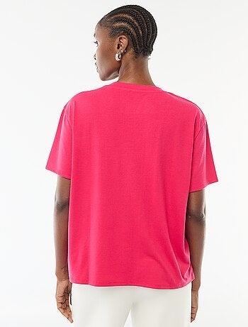 Camiseta de manga corta cuello de pico