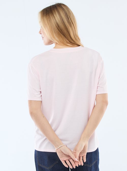 Camiseta de manga corta cuello de pico - Kiabi