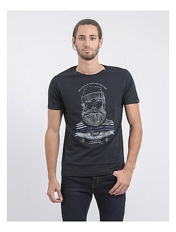 Camiseta de manga corta cuello redondo de puro algodón JABRUN