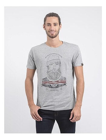 Camiseta de manga corta cuello redondo de puro algodón JABRUN