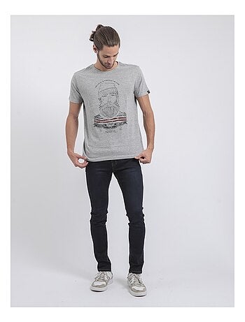 Camiseta de manga corta cuello redondo de puro algodón JABRUN