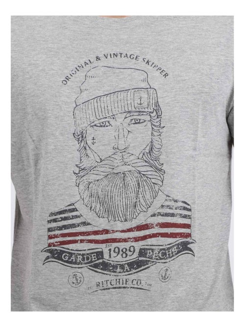 Camiseta de manga corta cuello redondo de puro algodón JABRUN - Kiabi Camiseta de manga corta cuello redondo de puro algodón JABRUN - Kiabi
