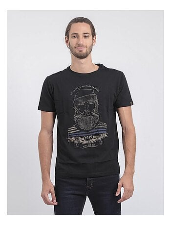 Camiseta de manga corta cuello redondo de puro algodón JABRUN