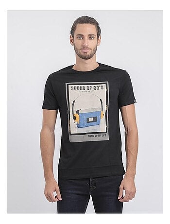 Camiseta de manga corta cuello redondo de puro algodón JALSONIC