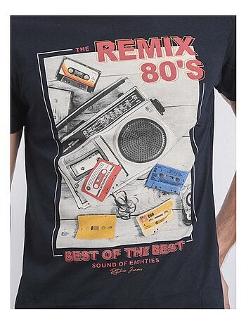 Camiseta de manga corta cuello redondo de puro algodón JAMIX