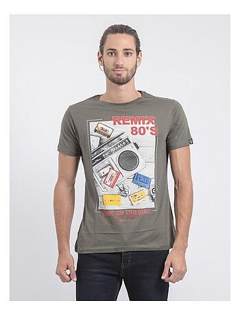 Camiseta de manga corta cuello redondo de puro algodón JAMIX