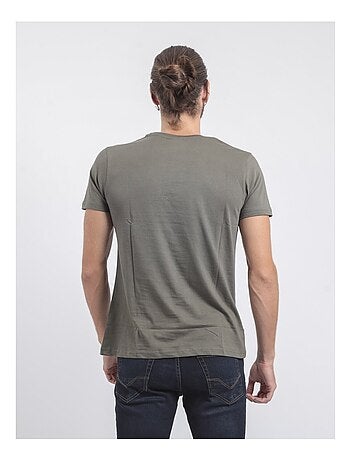 Camiseta de manga corta cuello redondo de puro algodón JAMIX