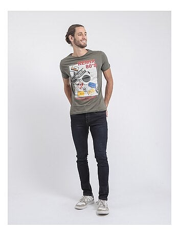 Camiseta de manga corta cuello redondo de puro algodón JAMIX