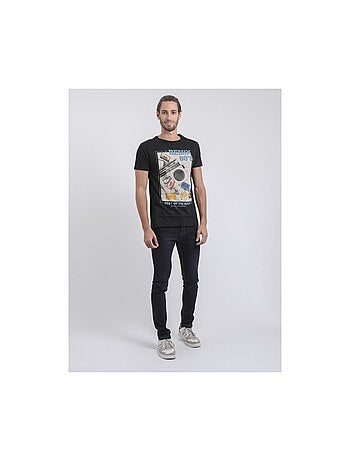 Camiseta de manga corta cuello redondo de puro algodón JAMIX